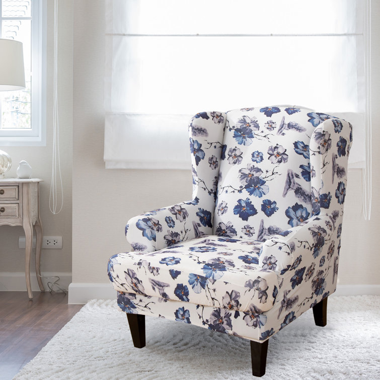 2 piece wing chair slipcover hot sale